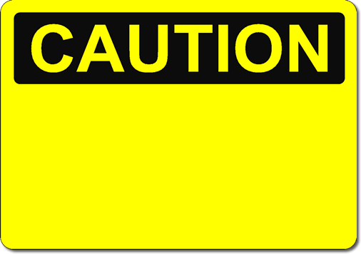 Wholesale OSHA Caution Stick On Vinyl Sign Blank