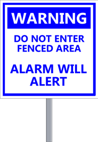 Wholesale Security Sign Square Shape - One Color Wholesale Security Sign Square Shape - One Color
