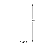 Security Sign Stake with Two Sided Tape and Caps 36 inches Tall x .5 inch w